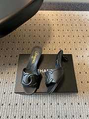 Fortok Chanel CC logo slides Black 4.5cm - 5