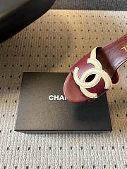 Fortok Chanel CC logo slides Burgundy 4.5cm - 3
