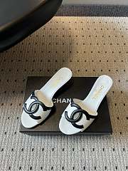 Fortok Chanel CC logo slides White 4.5cm - 3