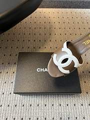 Fortok Chanel CC logo slides Brown 4.5cm - 2