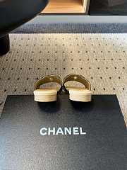 Fortok Chanel CC logo slides Flat Beige - 3