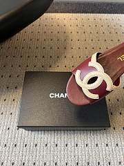 Fortok Chanel CC logo slides Flat Burgundy - 4
