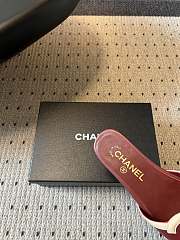 Fortok Chanel CC logo slides Flat Burgundy - 5