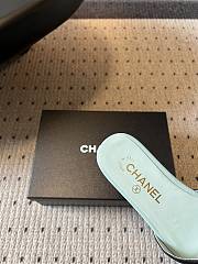 Fortok Chanel CC logo slides Flat Mint - 4