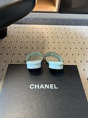 Fortok Chanel CC logo slides Flat Mint - 6