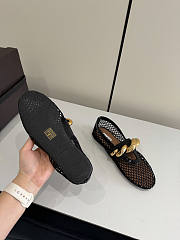 Fortok Alaïa Leather-trimmed Fishnet Ballet Flats Black - 5