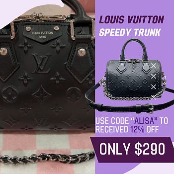 Fortok Louis Vuitton Speedy Trunk 20 Black M14575 13.5 x 11 x 20.5 cm