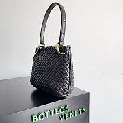 Fortok Bottega Veneta Intrecciato Clicker Bag Dark Chocolate Brown 28*10*24cm - 2