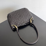Fortok Bottega Veneta Intrecciato Clicker Bag Dark Chocolate Brown 28*10*24cm - 4