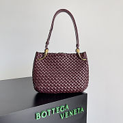 Fortok Bottega Veneta Intrecciato Clicker Bag Burgundy 28*10*24cm - 1