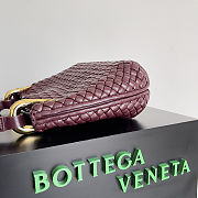 Fortok Bottega Veneta Intrecciato Clicker Bag Burgundy 28*10*24cm - 5