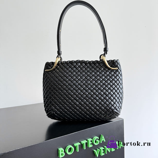 Fortok Bottega Veneta Intrecciato Clicker Bag Black 28*10*24cm - 1