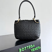 Fortok Bottega Veneta Intrecciato Clicker Bag Black 28*10*24cm - 1