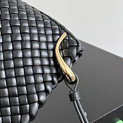 Fortok Bottega Veneta Intrecciato Clicker Bag Black 28*10*24cm - 6