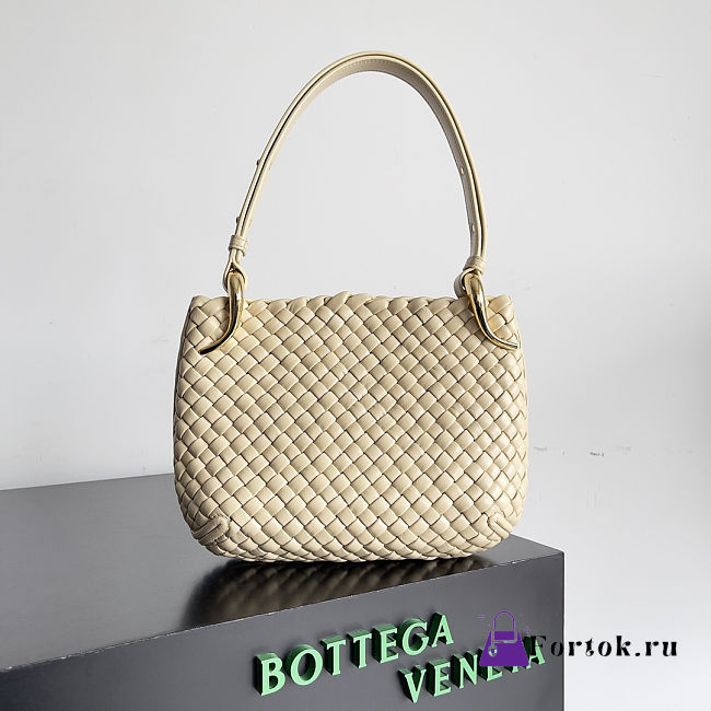 Fortok Bottega Veneta Intrecciato Clicker Bag Soft Beige 28*10*24cm - 1
