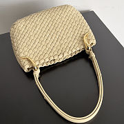 Fortok Bottega Veneta Intrecciato Clicker Bag Soft Beige 28*10*24cm - 6
