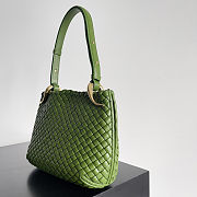 Fortok Bottega Veneta Intrecciato Clicker Bag Green 28*10*24cm - 2