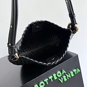 Fortok Bottega Veneta Clicker Bag Black Woven Leather 36*12*30cm - 5