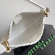 Fortok Bottega Veneta Clicker Bag White Woven Leather 36*12*30cm - 3