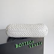 Fortok Bottega Veneta Clicker Bag White Woven Leather 36*12*30cm - 2