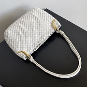 Fortok Bottega Veneta Intrecciato Clicker Bag White 28*10*24cm - 4