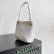 Fortok Bottega Veneta Intrecciato Clicker Bag White 28*10*24cm - 3