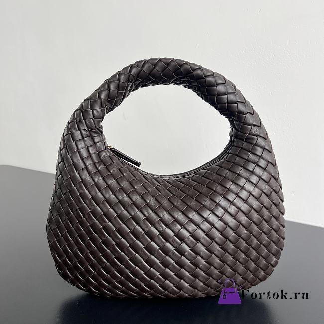Fortok Bottega Veneta Women's Small Veneta Dark Chocolate Brown 35x21x5cm - 1