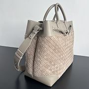 Fortok Bottega Veneta Andiamo Voyager Suede Soft Taupe Beige 43*39*20cm - 4