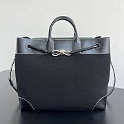 Fortok Bottega Veneta Andiamo Voyager Leather Trimmed Black 43*39*20cm - 1