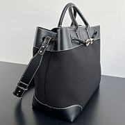 Fortok Bottega Veneta Andiamo Voyager Leather Trimmed Black 43*39*20cm - 3
