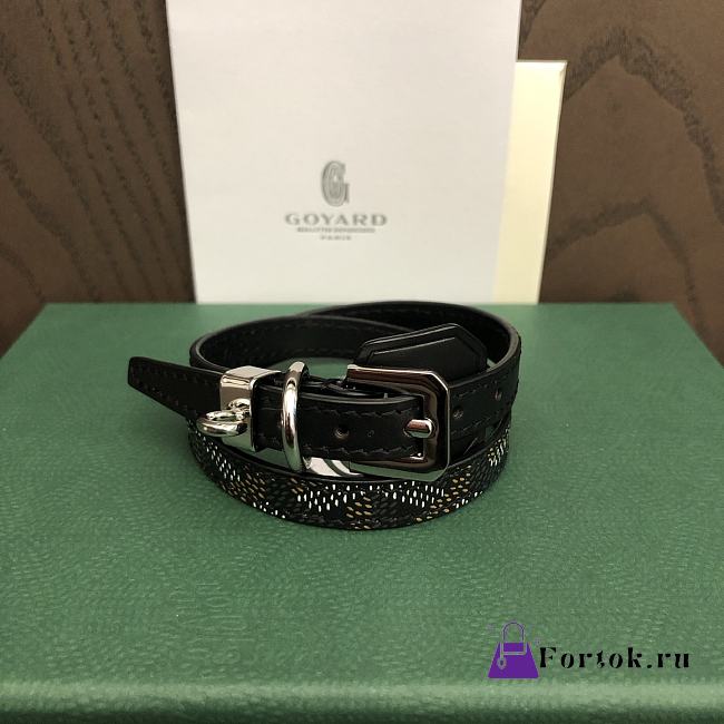 Fortok Goyard Goyardine coated canvas Bracelet Black - 1