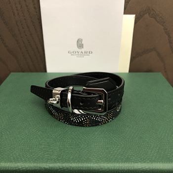 Fortok Goyard Goyardine coated canvas Bracelet Black