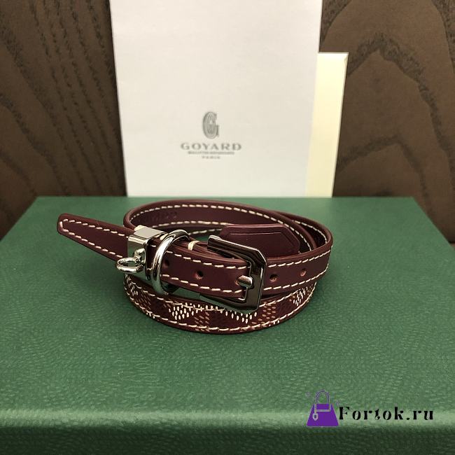 Fortok Goyard Goyardine coated canvas Bracelet Burgundy - 1