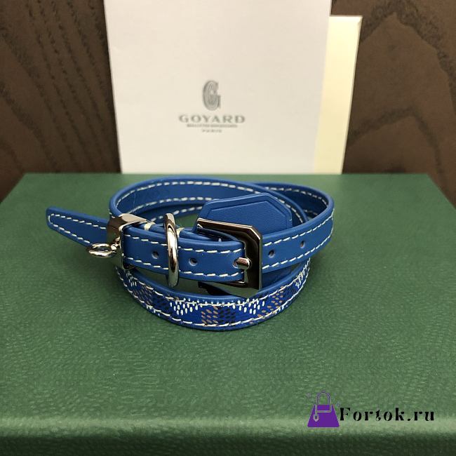 Fortok Goyard Goyardine coated canvas Bracelet Blue - 1