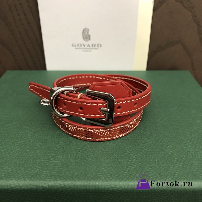 Fortok Goyard Goyardine coated canvas Bracelet Red - 1