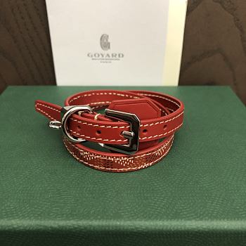 Fortok Goyard Goyardine coated canvas Bracelet Red