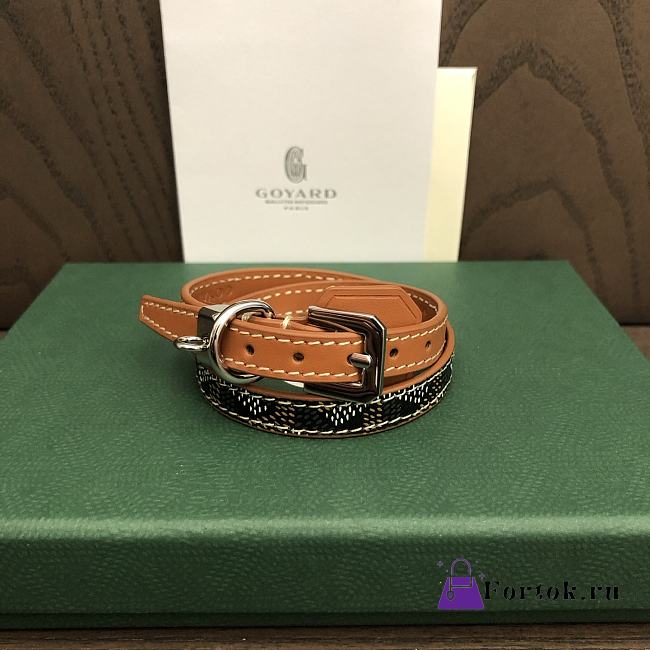 Fortok Goyard Goyardine coated canvas Bracelet Brown - 1