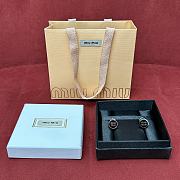 Fortok Miu Miu Earrings Silver/ Black Pendant - 3