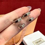 Fortok Miu Miu Earrings Silver/ Black Pendant - 2