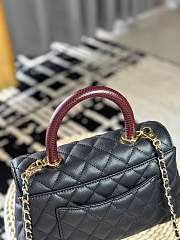 Fortok Chanel Coco Grained Calfskin with Handle Black 24 x 10 x 14cm - 5