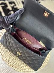 Fortok Chanel Coco Grained Calfskin with Handle Black 24 x 10 x 14cm - 4