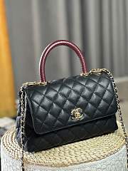 Fortok Chanel Coco Grained Calfskin with Handle Black 24 x 10 x 14cm - 2