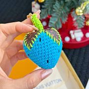 Fortok Louis Vuitton Berrylicious Crochet Bag Charm Blue - 3