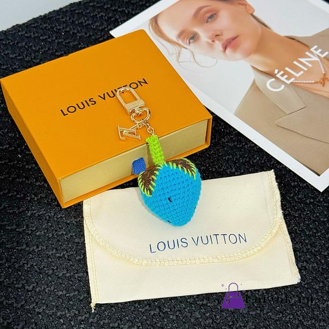 Fortok Louis Vuitton Berrylicious Crochet Bag Charm Blue - 1