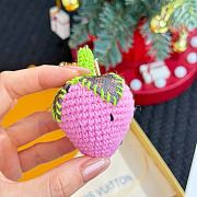 Fortok Louis Vuitton Berrylicious Crochet Bag Charm Pink - 2