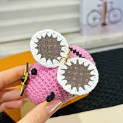 Fortok Louis Vuitton Bee LV Crochet Bag Charm Pink - 4