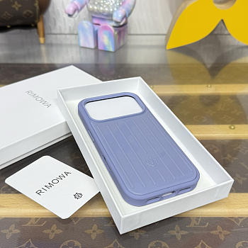 Fortok RIMOWA iPhone 17 Pro case Soft Lavender Aluminum