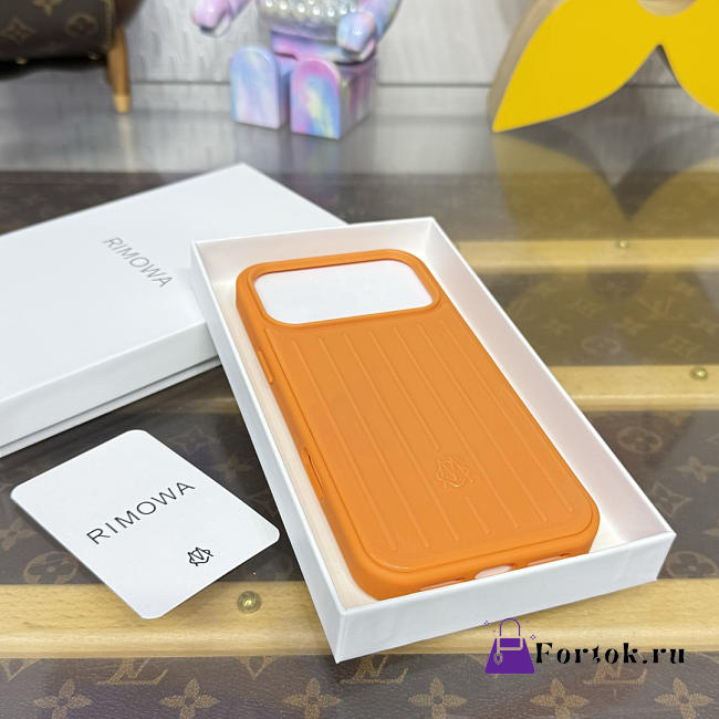 Fortok RIMOWA iPhone 17 Pro Max case Orange Aluminum - 1