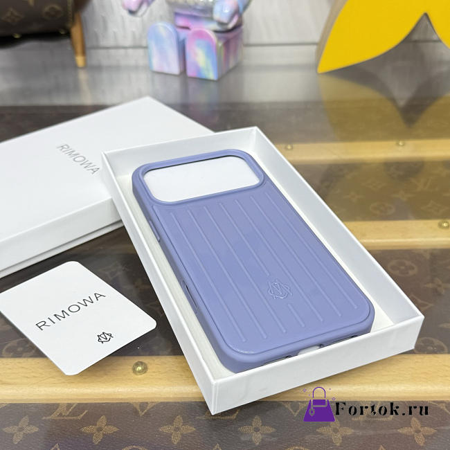 Fortok RIMOWA iPhone 17 Pro Max case Soft Lavender Aluminum - 1