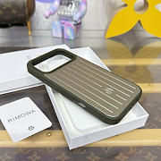 Fortok RIMOWA iPhone 17 Pro Max case Dark Olive Green Aluminum - 3